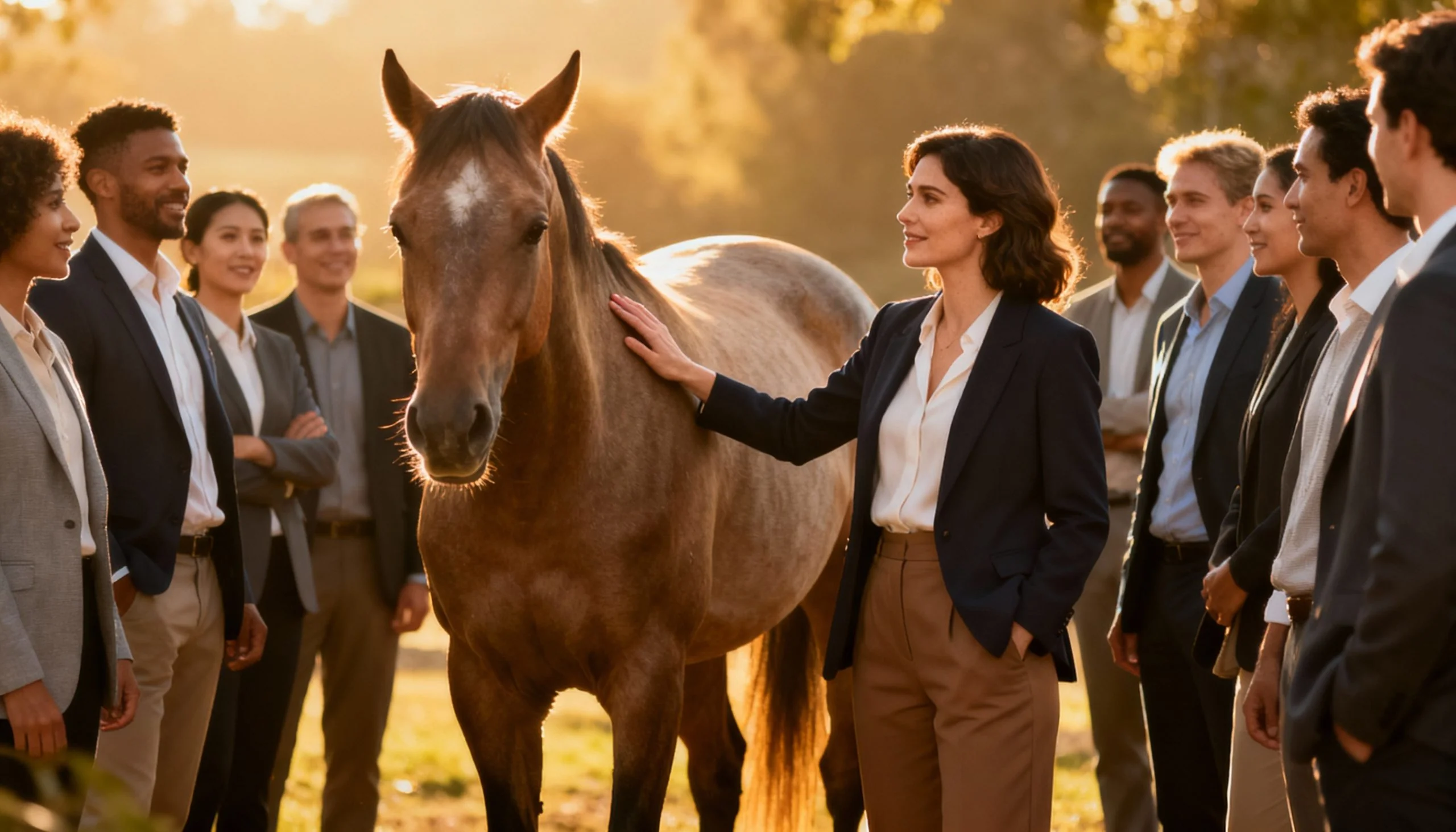 Team building with horses at Alterreno in Tuscany Team building with horses at Alterreno in Tuscany