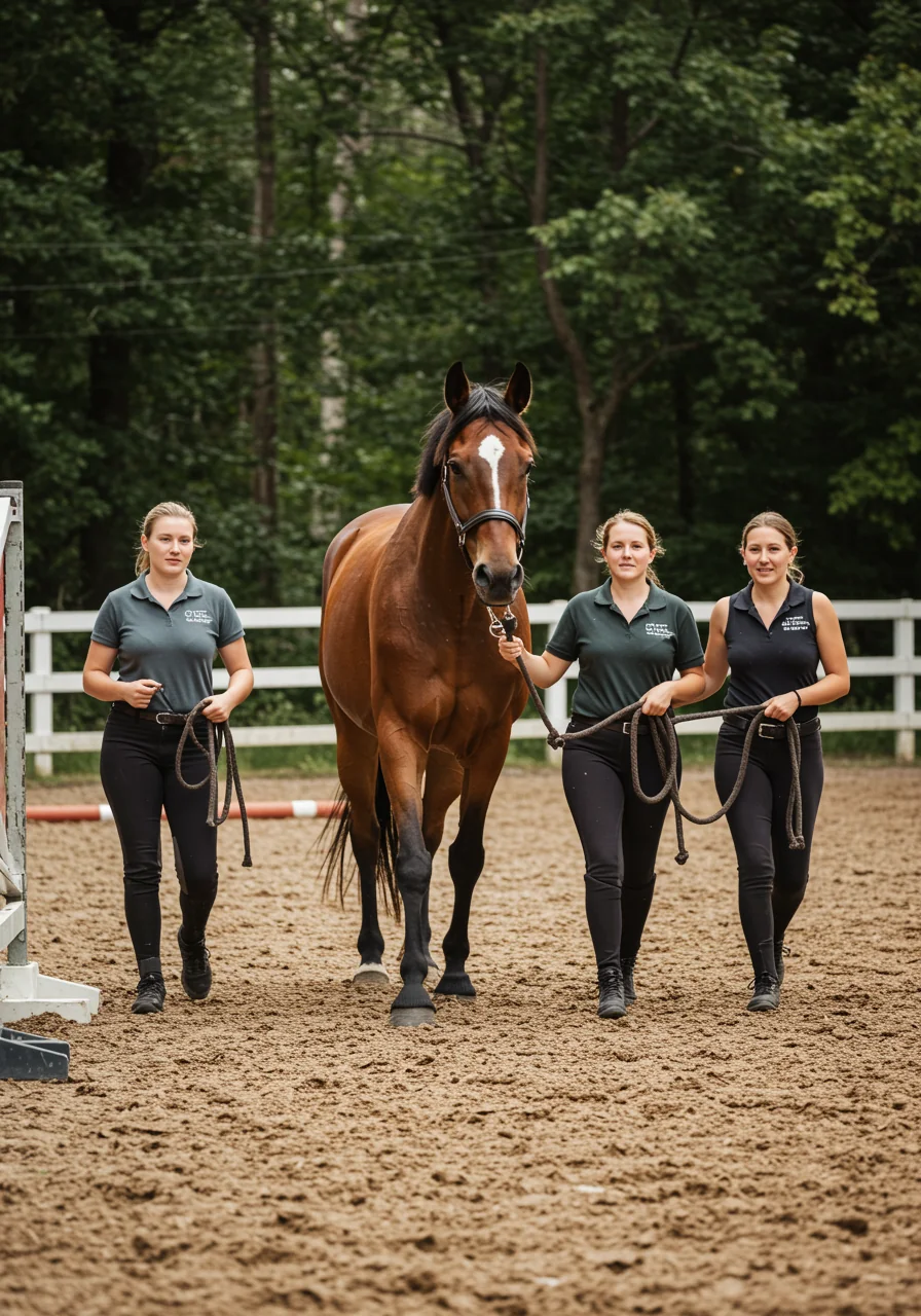 Team building with horses at Alterreno in Tuscany